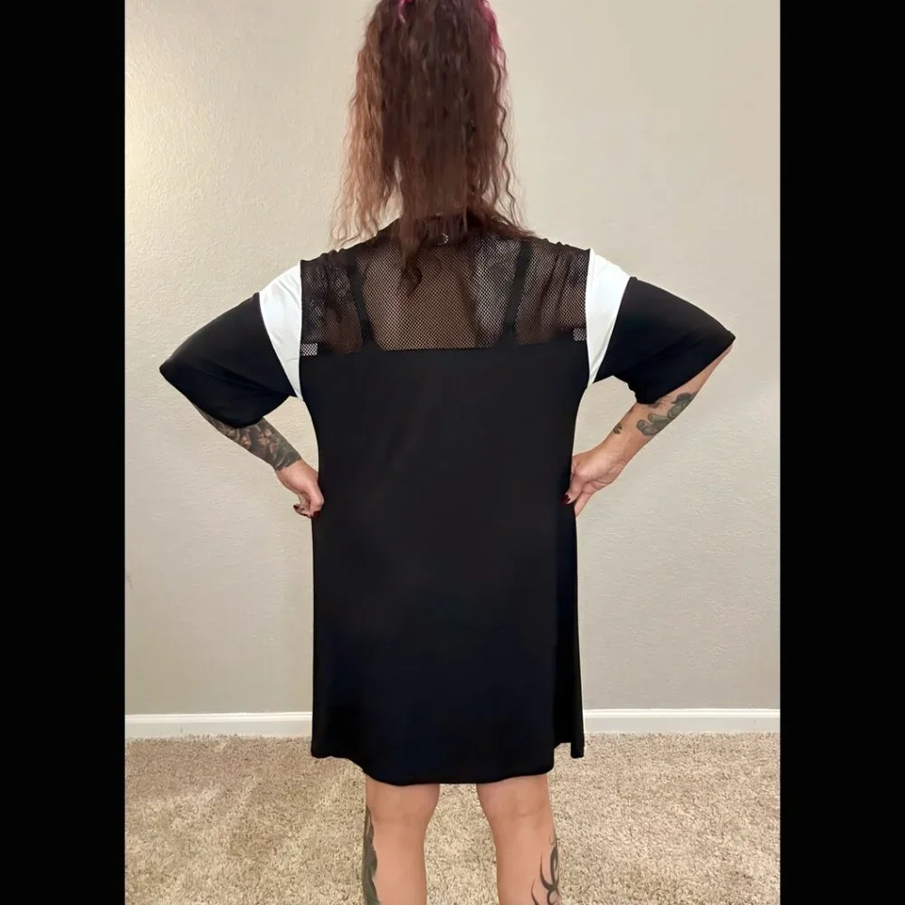 NWOT Killstar Nightrider Dress Witch Tunic Goth Punk Whimsgoth Black & White L - Picture 11 of 14